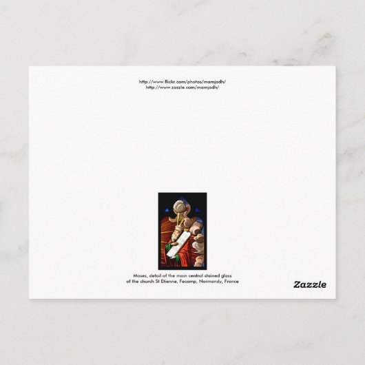 Carte postale/ Moïse et les dix commandements (Dos)