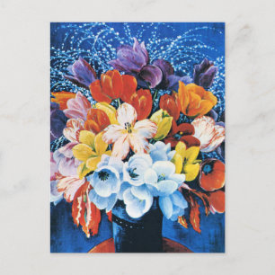 Carte Postale Moise Kisling, Bouquet de Tulipes,