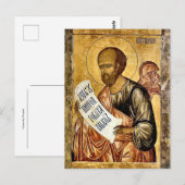 Carte Postale Moïse le prophète orthodoxe icône chrétienne (Devant / Derrière)