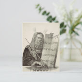 Carte Postale Moïse prophète avec les Tables de la Loi (Debout devant)