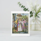 Carte Postale Moïse sauvée par la fille de Pharaon, d'une Bible  (Debout devant)