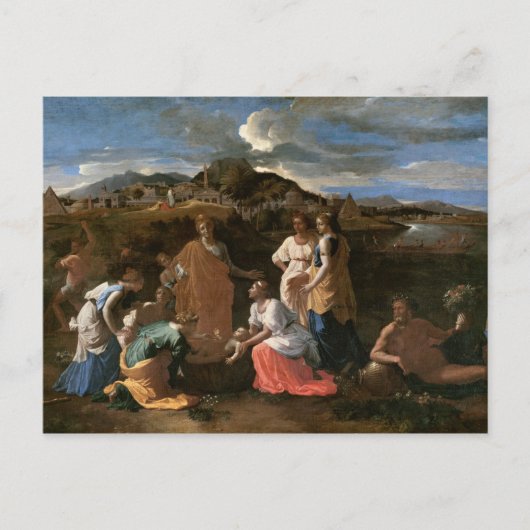 Carte Postale Moïse Secouru de l'Eau, 1647 (Devant)