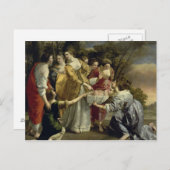 Carte Postale Moïse Secouru du Nil, vers 1630 (Devant / Derrière)