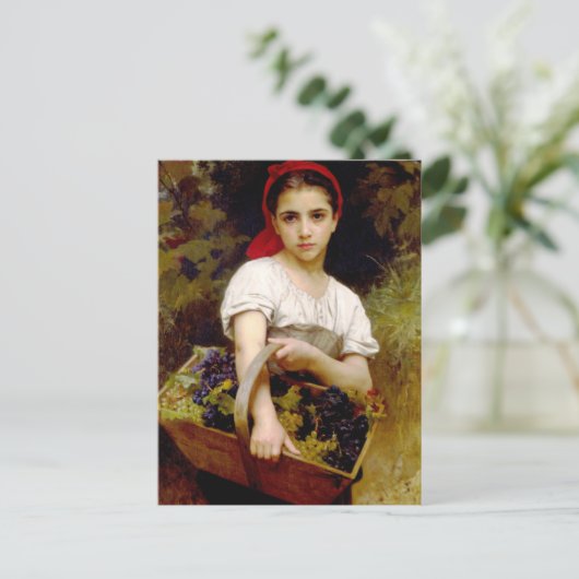 Carte postale Moissonneuse Bouguereau (Debout devant)