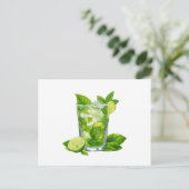 Carte Postale mojito illustration (Debout devant)
