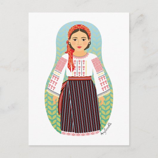 Carte postale Moldave Matryoshka (Devant)