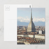 Carte Postale Mole Antonelliana à Turin Italie vu de la colline (Devant / Derrière)