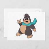 Carte Postale Mole avec Écharpe (Devant / Derrière)