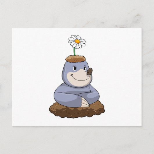 Carte Postale Mole avec Fleur marguerite (Devant)