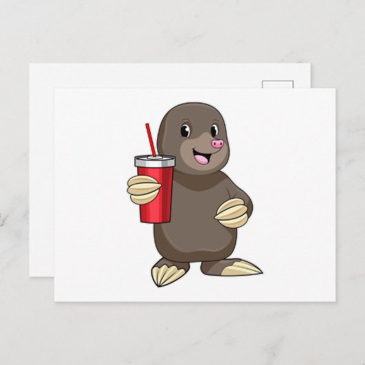 Carte Postale Mole avec tasse à boire (Devant / Derrière)