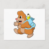 Carte Postale Mole comme étudiant avec sac à dos (Devant)