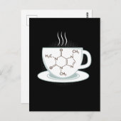 Carte Postale Molécule de caféine chimique (Devant / Derrière)