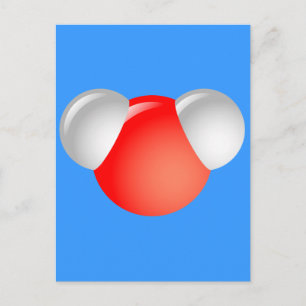 Carte Postale Molécule d'eau H2O