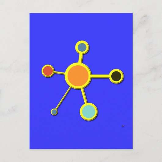 Carte Postale Molécule en 3D (Devant)