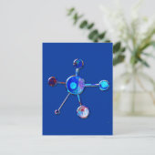 Carte Postale Molécule métallique bleue (Debout devant)