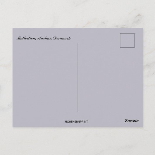 Carte Postale Møllestien Aarhus Danemark (Dos)