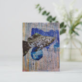 Carte Postale Molly Fish mixed media collage Postcard (Debout devant)