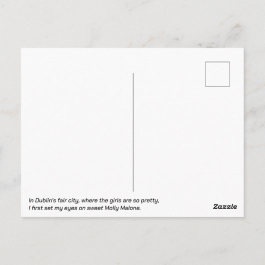 Carte Postale Molly Malone sculpture, Dublin, Irlande (Dos)