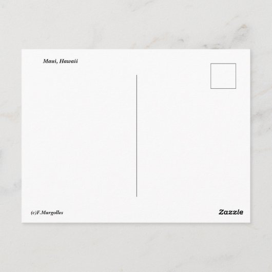 Carte postale Molokai (Dos)