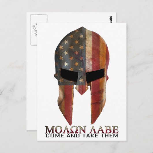 Carte Postale Molon Labe (Devant / Derrière)