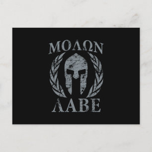 Carte Postale Molon Labe Laurels, guerrier spartiate