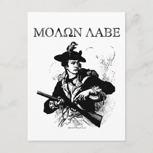 Carte Postale Molon Labe Minuteman (Devant)