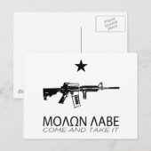 Carte Postale Molon Labe - Venez Le Prendre (Devant / Derrière)