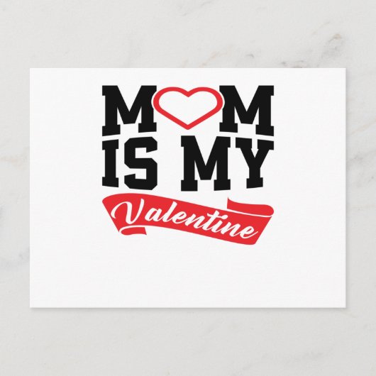 Carte Postale MoM est ma Saint-Valentin | Cadeaux de la Saint-Va (Devant)