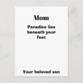 Carte Postale Mom Quote Post card Mom's Gift (Devant)