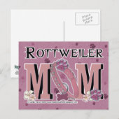Carte Postale MOM Rottweiler (Devant / Derrière)