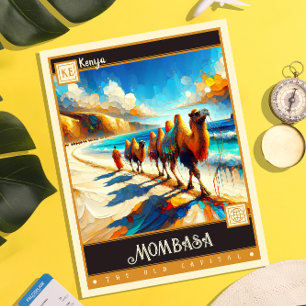 Carte Postale Mombasa, Kenya   Peinture Vintage