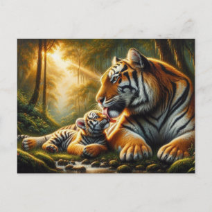 Carte Postale Moment Tendre dans un tableau de nature