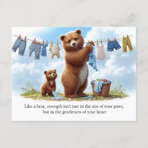 Carte Postale Moments spéciaux pour l'ours Un amour pour la mère