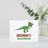 Carte Postale Mommysaurus Dinosaur T-Rex Dino Fête des mères (Debout devant)