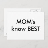 Carte Postale MOM's know BEST (Devant / Derrière)