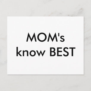 Carte Postale MOM's know BEST