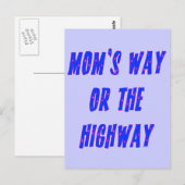 Carte Postale Moms Way ou Highway Dire (Devant / Derrière)