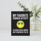 Carte Postale Mon Activité Été Préférée Revient À L'Intérieur (Debout devant)