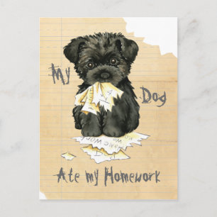 Carte Postale Mon Affenpinscher A Mangé Ma Maison