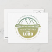 Carte Postale Mon aide vient du Seigneur, Logo Vert Verse (Devant / Derrière)