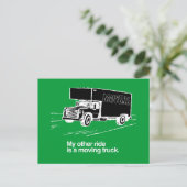 CARTE POSTALE MON AUTRE TRAJET EST UN CAMION DE MOUVEMENT (Debout devant)