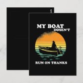 Carte Postale Mon bateau ne fonctionne pas grâce (Devant / Derrière)