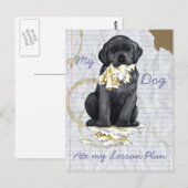 Carte Postale Mon Black Lab A Mangé Mon Plan De Leçon (Devant / Derrière)