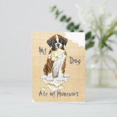 Carte Postale Mon Boxer A Mangé Mes Devoirs (Debout devant)