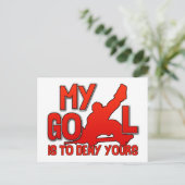 Carte Postale Mon but, gardien de hockey (Debout devant)