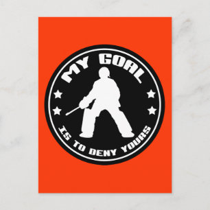 Carte Postale Mon but, Hockey sur gazon (noir)