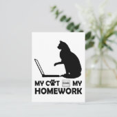 Carte Postale Mon chat a supprimé mes devoirs (Debout devant)