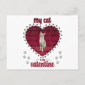 Carte Postale Mon Chat Est Ma Saint Valentin (Devant)