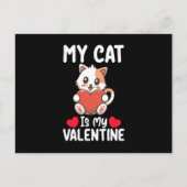 Carte Postale Mon Chat Est Ma Saint Valentin Amoureux Des Animau (Devant)
