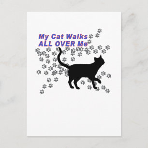 Carte Postale Mon Chat Marche Sur Moi